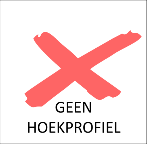 Geen hoekprofiel