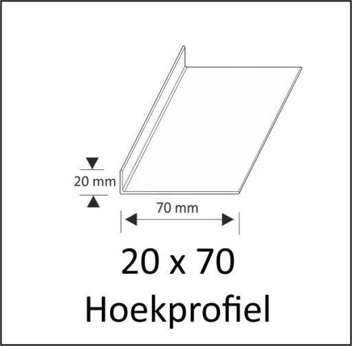 Hoekprofiel  20 x 70