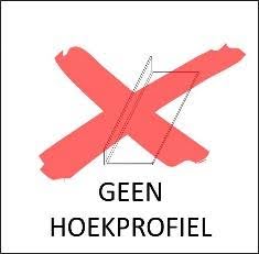 Geen hoekprofiel